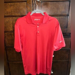 Maroon Nike golf polo